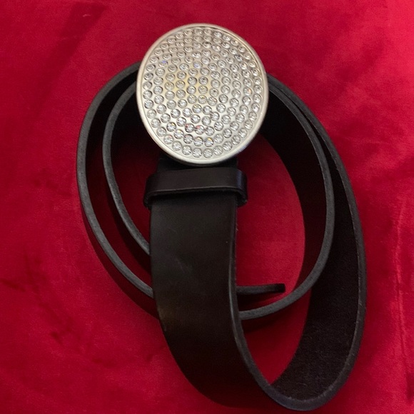 Fossil Accessories - Fossil leather rhinestone buckle belt